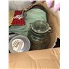 Image 2 : Kitchenware Lot: Plates, Bowl, Glass Canister, and Plastic Items