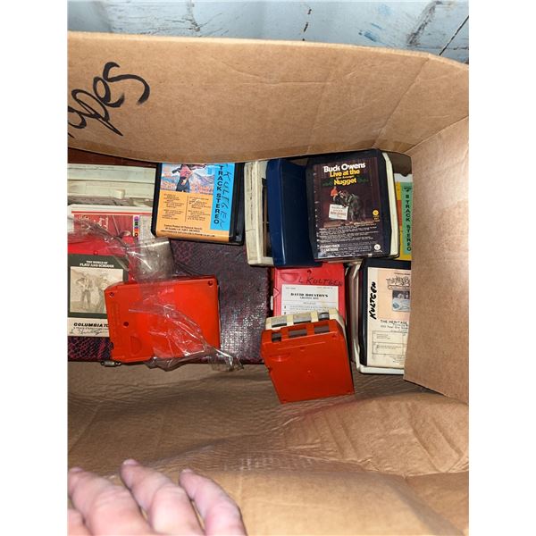 8-Track Tapes with Red Storage Case
