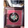 Image 1 : Floral Wall Plaque With Inlaid Abalone, Coral, Jade, and Mexican Agates