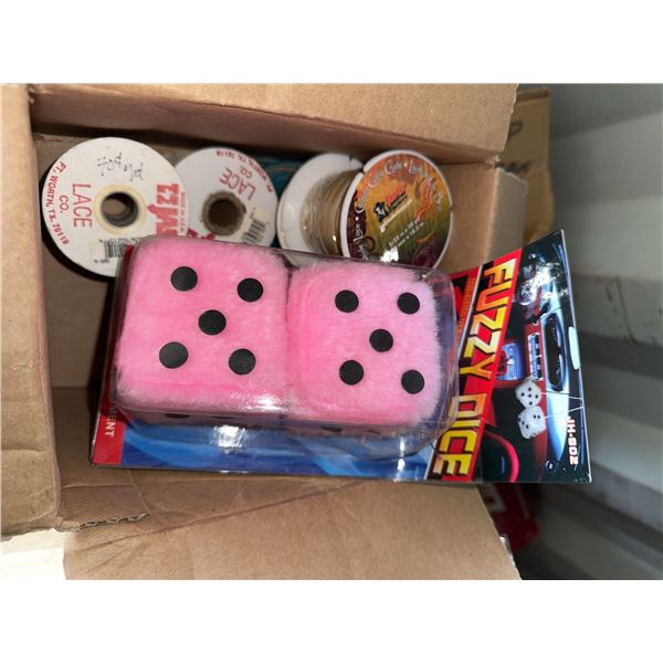 Proctor-Silex Electric Ice Cream Maker And Lot Of Pink Fuzzy Dice