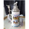 Image 1 : German Regimental Beer Stein with Pewter Horse Lid