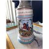 Image 2 : German Regimental Beer Stein with Pewter Horse Lid
