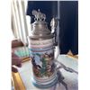 Image 3 : German Regimental Beer Stein with Pewter Horse Lid