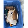 Image 3 : Porcelain Figure Lamp and Cheese Boxes with Mixed Books in Tote
