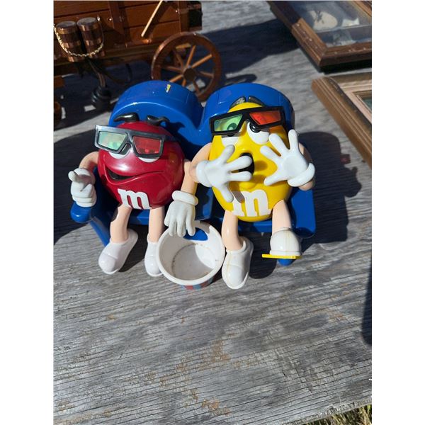 M&M’s Red and Yellow 3D Plastic Candy Dispensers in Movie Theater Seats