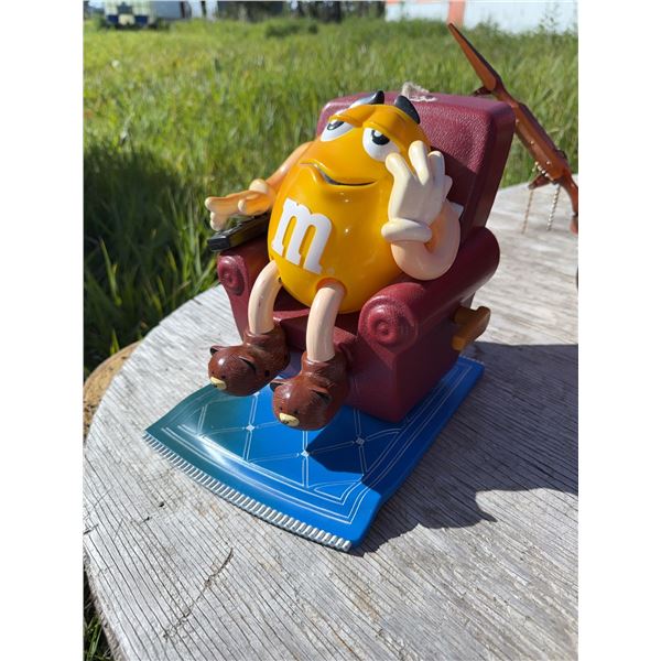 Yellow M&M Character Figure in Recliner Chair