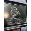 Image 3 : 3 Nautical Framed Etchings with Ships and Boats