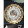 Image 1 : Decorative Plate With Gilded Edge And Romantic Scene, Certified Porcelains Japan