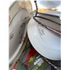 Image 2 : China Plates, Bowls, Glass and Iron Stand Lot