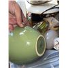 Image 4 : China Plates, Bowls, Glass and Iron Stand Lot