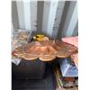 Image 3 : Copper Ashtray with Mexican Coin Embellishments and Aztec Calendar Motif