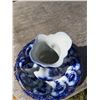 Image 2 : English Flow Blue Ironstone Pitcher and Wash Basin Set