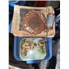 Image 1 : Decorative Items Including Tin, Wall Hanging, and Roller
