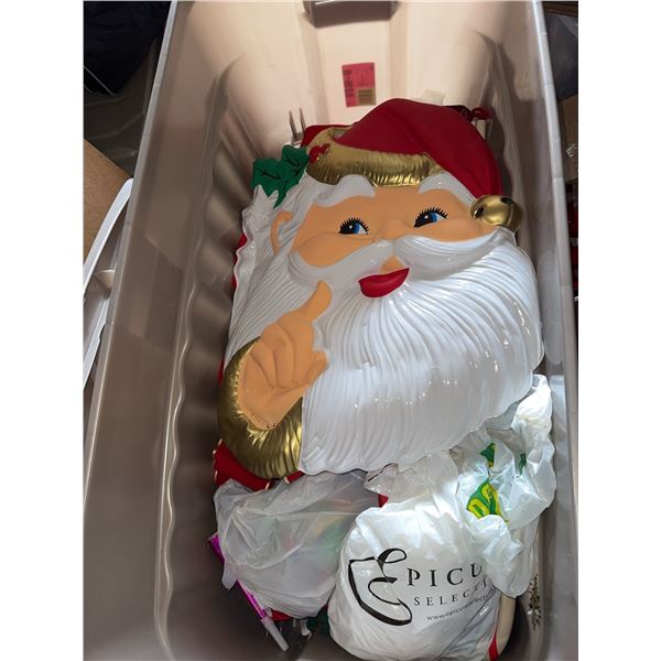 Large Plastic Santa Claus Face Wall Decoration
