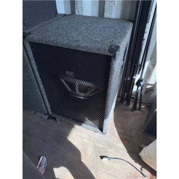 EV BW Equipped PA Speaker Cabinet with Black Metal Grille