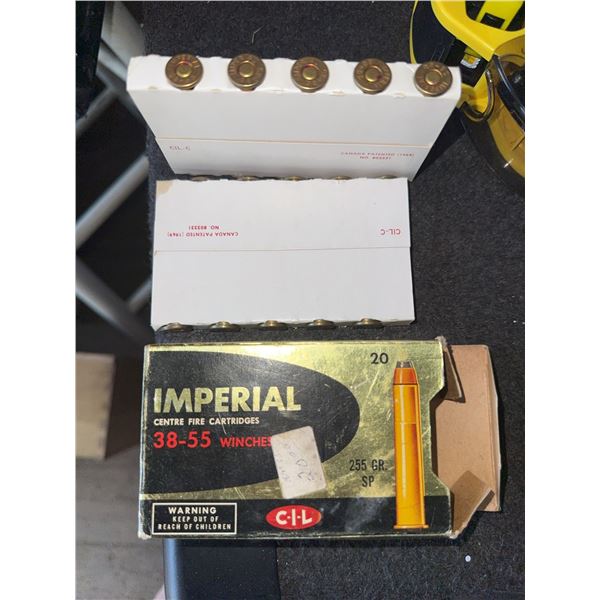 IMPERIAL C-I-L 38-55 Winchester 255 GR SP Centre Fire Cartridges (20)