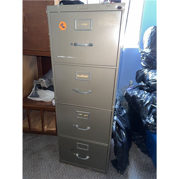 Four-Drawer Metal Filing Cabinet Grey