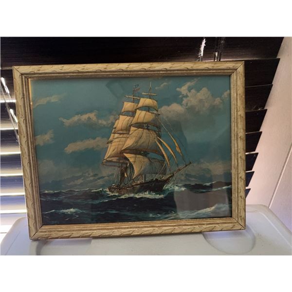 Framed Maritime Sailing Ship Print