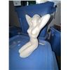 Image 1 : White Ceramic Female Nude Kneeling Figurine Sculpture