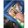 Image 2 : Bin of Mixed Paperback and Softcover Books Including Reference and Card Games