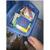 Image 4 : Bin of Mixed Paperback and Softcover Books Including Reference and Card Games