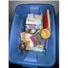 Image 1 : Miscellaneous Household and Collectible Items in Storage Bin