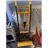Image 8 : Yellow Metal Hand Truck Dolly with Ratchet Strap System