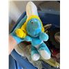 Image 13 : Collectibles Lot: Smurf Doll, Booth Reddimond Herring Jar, 22K Gold Plate
