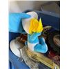 Image 14 : Collectibles Lot: Smurf Doll, Booth Reddimond Herring Jar, 22K Gold Plate