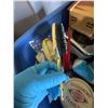 Image 4 : Collectibles Lot: Smurf Doll, Booth Reddimond Herring Jar, 22K Gold Plate