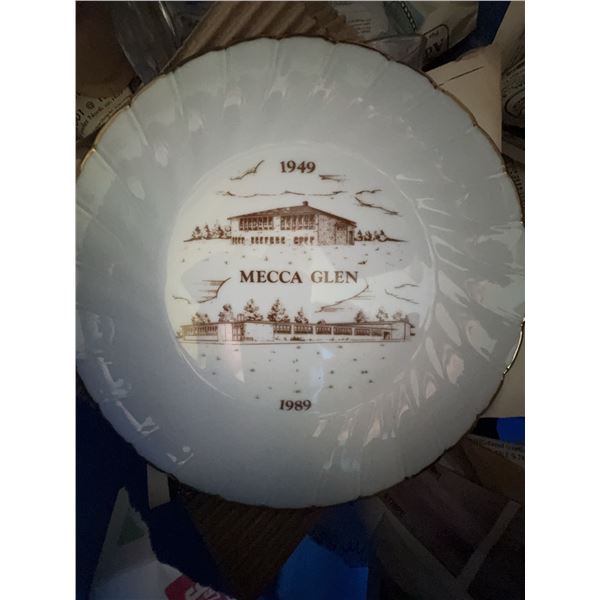 Can. Art China Plates Mecca Glen 1949–1989 and 75th Anniversary