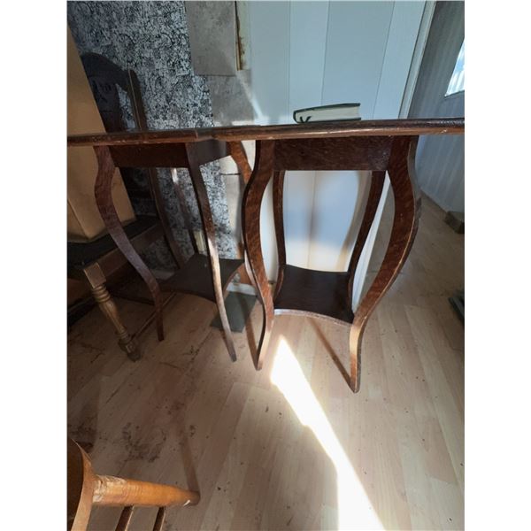 Quarter Sawn Oak Two-Tier Console Table