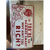 Image 1 : Novelty License Plate With Humorous Quote and Cartoon Figure