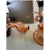 Image 4 : Three Pink Art Glass Swan-Shaped Dishes