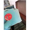 Image 2 : 45 RPM Records With Sleeves in Brown Carrying Case