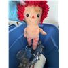 Image 9 : Lot: Amber Glass Hanging Lamp, Vintage Mason Jars, Plush Toys, Radio Shack Plush Radio