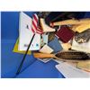 Image 13 : Collectibles Lot: Belt Buckles, Book, Flag, and Mixed Ephemera