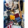 Image 5 : Collectibles Lot: Belt Buckles, Book, Flag, and Mixed Ephemera