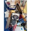 Image 7 : Collectibles Lot: Belt Buckles, Book, Flag, and Mixed Ephemera