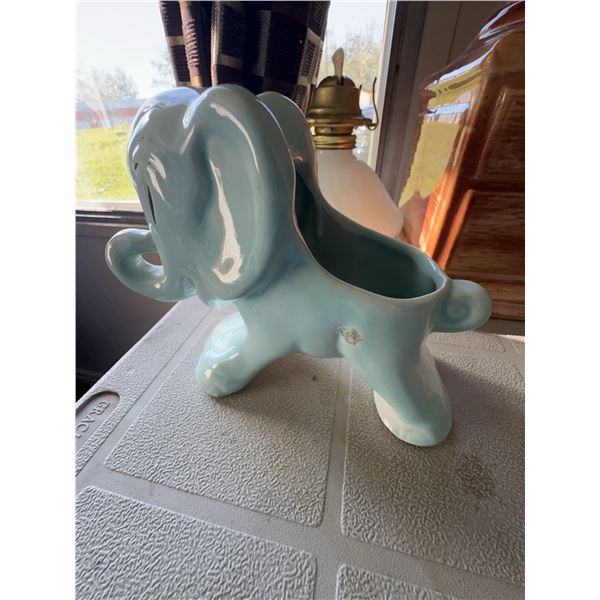 Medalta Potteries Blue Elephant Planter Medicine Hat Canada