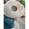 Image 2 : Occupied Japan Porcelain Figurines and Pair of Swirl Glass Vases