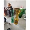 Image 4 : Occupied Japan Porcelain Figurines and Pair of Swirl Glass Vases