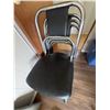 Image 2 : Four Black Vinyl and Chrome Stackable Chairs