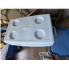 Image 2 : Rubbermaid Blue Plastic Cooler with White Lid and Handles