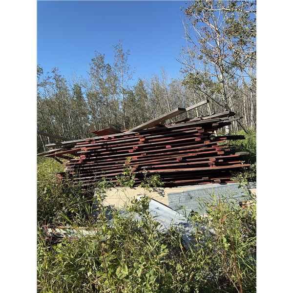 Stack of Structural Steel Beams