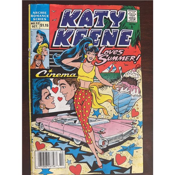 Katy Keene Loves Summer! #32 Archie Romance Series Comic October 1986