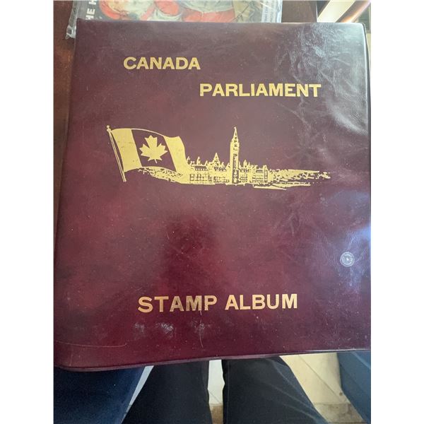 Canada Parliament Stamp Album With Covers, Sheets, and Special Event Envelopes