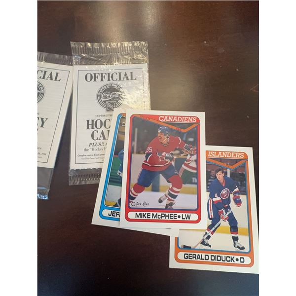 Coca-Cola Official Hockey Cards Assorted Packs and Singles Including Mike McPhee