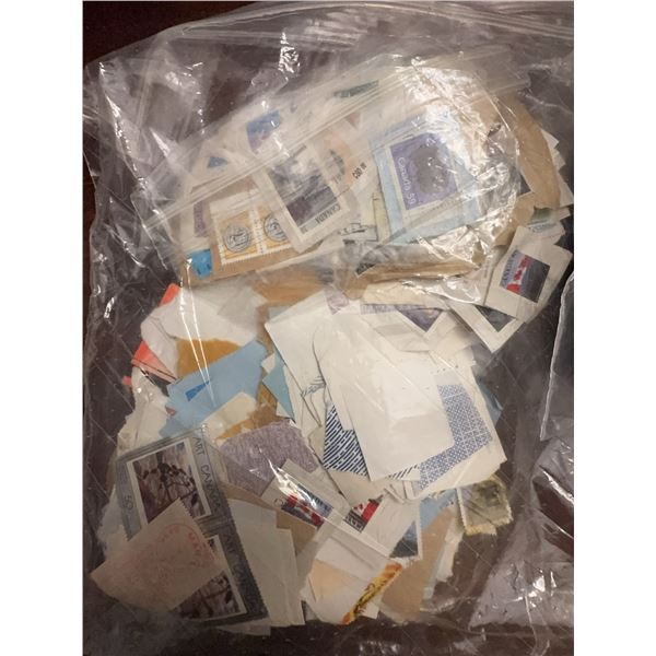 Large Assorted Bag of Loose Postage Stamps Various Countries and Types