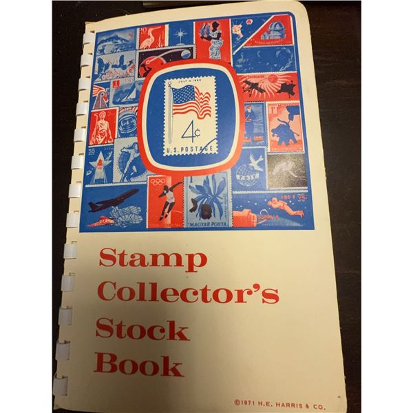 H.E. Harris Stamp Collector’s Stock Book With Assorted Canada Postage Stamps